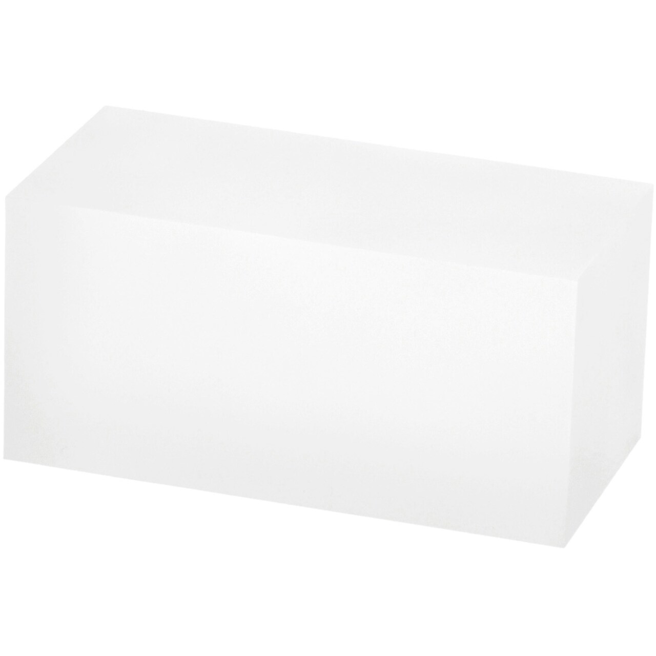 Plymor Frosted Acrylic Rectangular Display Block, 2" H x 2" W x 4" D